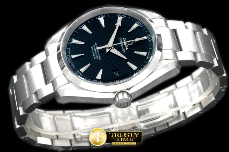 오메가 Aqua Terra Auto SS/SS Black Miyota 8205 -OMG0324D