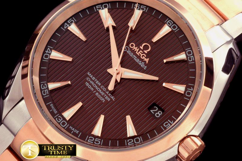 오메가 Aqua Terra Auto SS/RG Brown Miyota 8205 -OMG0325A