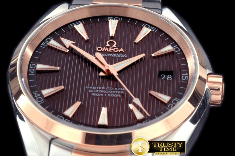 오메가 Aqua Terra Auto SS/RG Brown Miyota 8205 -OMG0325A