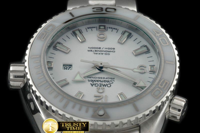 오메가 POcean Ceramic SS/SS White Swiss Eta 28242 -OMG0327