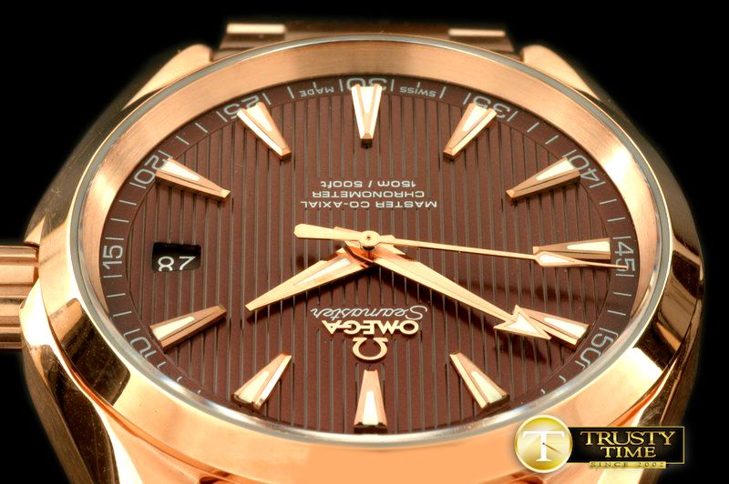오메가 Aqua Terra Auto RG/RG Brown Miyota 8205 -OMG0335