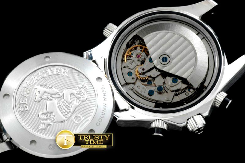 오메가 Seamaster Pro 300M Chrono SS/SS Blk/Ylw A7753 -OMG0338C