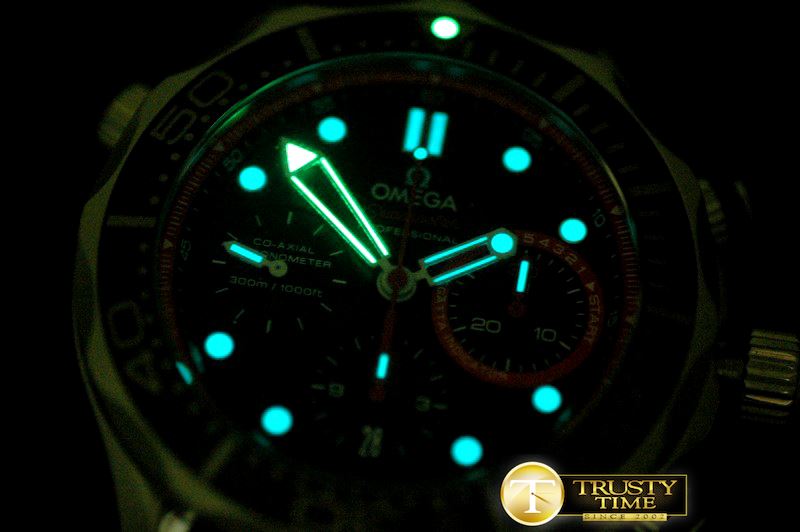 오메가 Seamaster Pro 300M Chrono SS/RU Blk/Red A7750 -OMG0341C