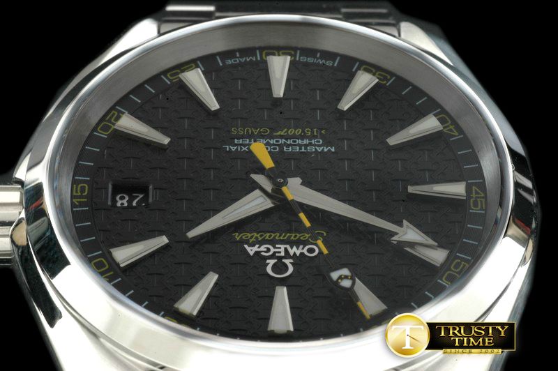 오메가 Aqua Terra 007 SS/SS Black Miyota 8205 -OMG0379