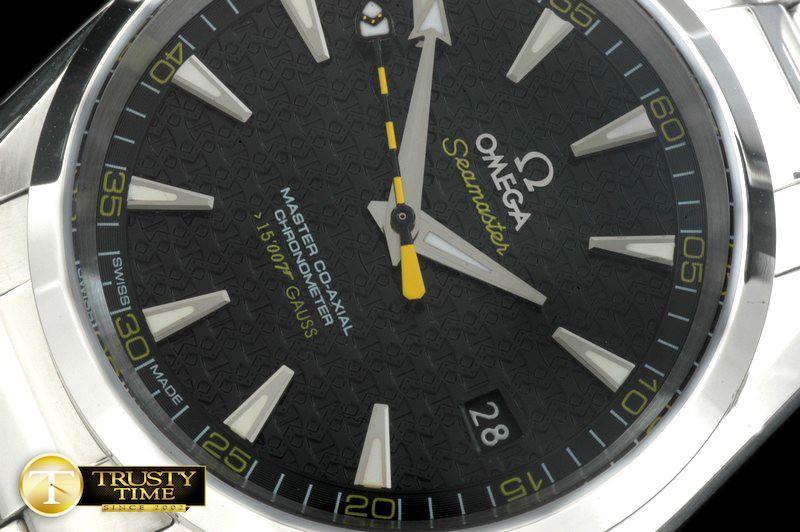 오메가 Aqua Terra 007 SS/SS Black Miyota 8205 -OMG0379