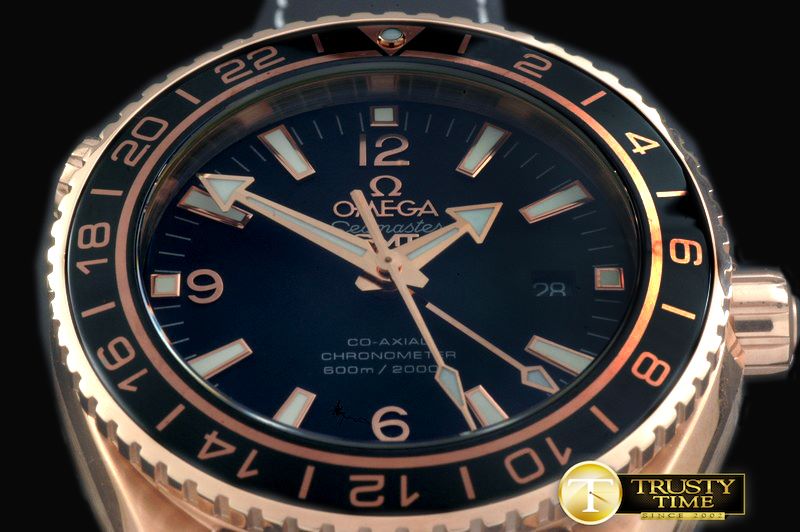 오메가 POcean GMT Ceramic Black RG/RU M8205 -OMG0381