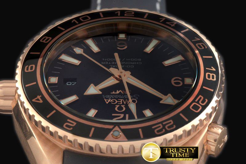오메가 POcean GMT Ceramic Black RG/RU M8205 -OMG0381