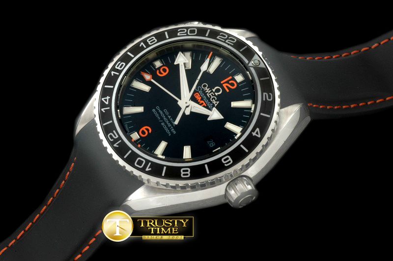 오메가 POcean GMT Ceramic Black SS/RU M8205 -OMG0386