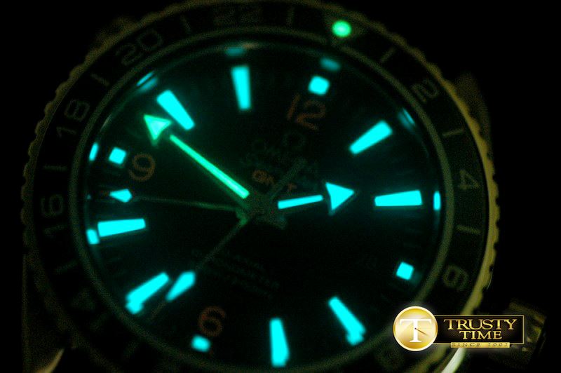 오메가 POcean GMT Ceramic Black SS/RU M8205 -OMG0386