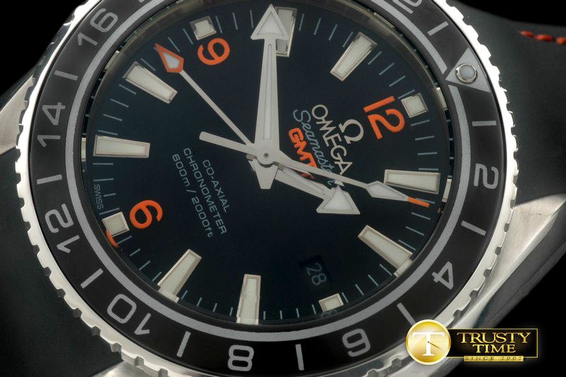 오메가 POcean GMT Ceramic Black SS/RU M8205 -OMG0386