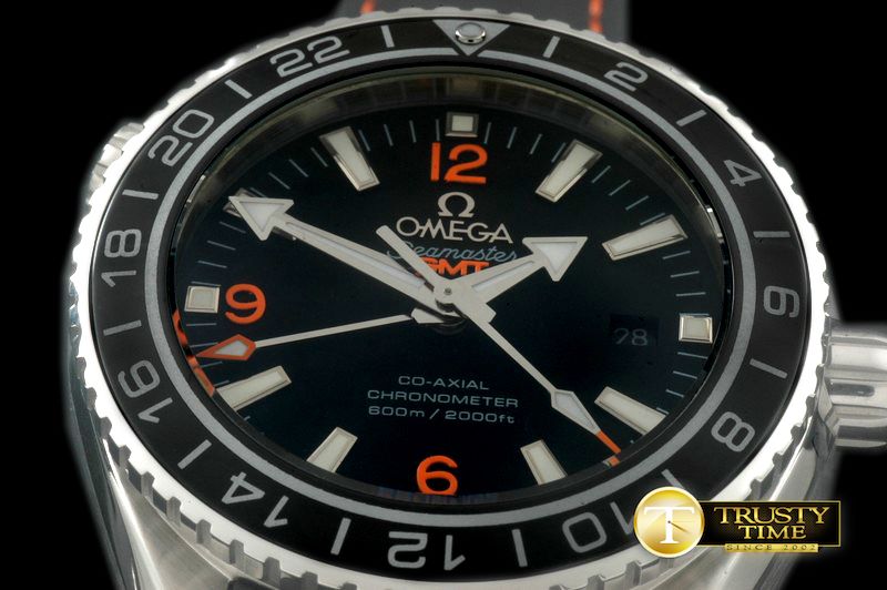 오메가 POcean GMT Ceramic Black SS/RU M8205 -OMG0386