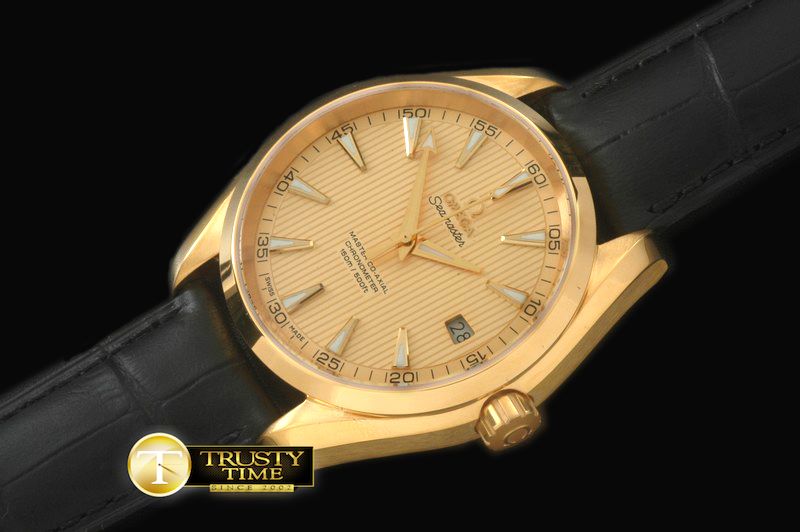 오메가 Aqua Terra Auto YG/LE Gold Miyota 8205 -OMG0391