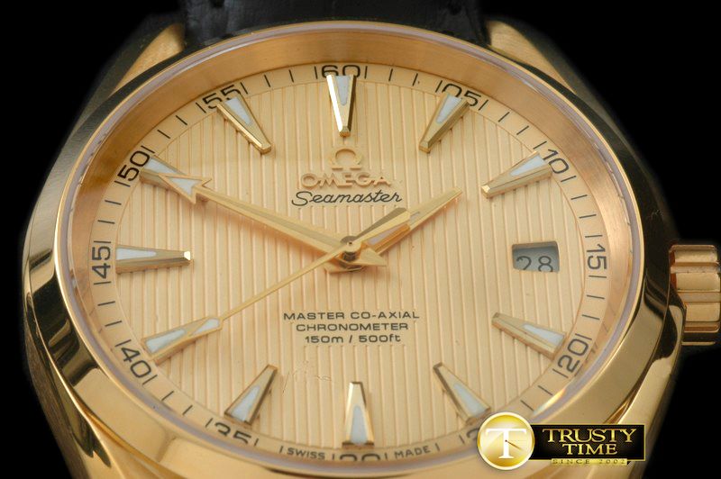 오메가 Aqua Terra Auto YG/LE Gold Miyota 8205 -OMG0391