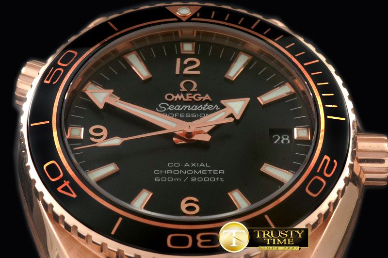 오메가 POcean Ceramic RG/RU Black Miyota 8205 -OMG0397
