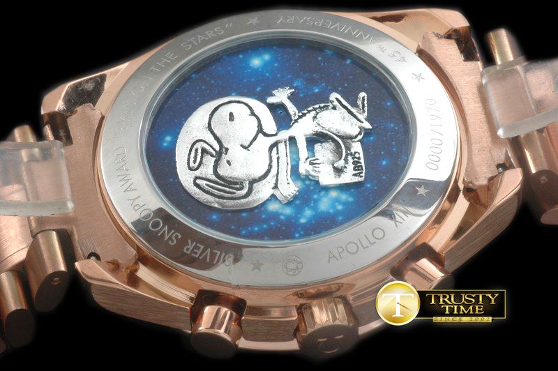 오메가 Speedmaster Snoppy RG/RG Blue OS20 Quartz -OMG0413C