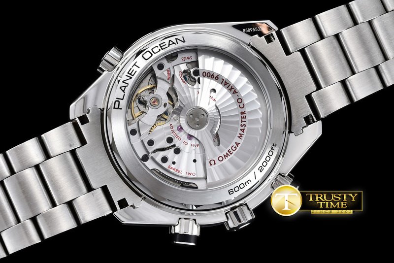 오메가 Planet Ocean Chrono SS/SS JHF Black A7750 Mod 9900 -OMG0437A