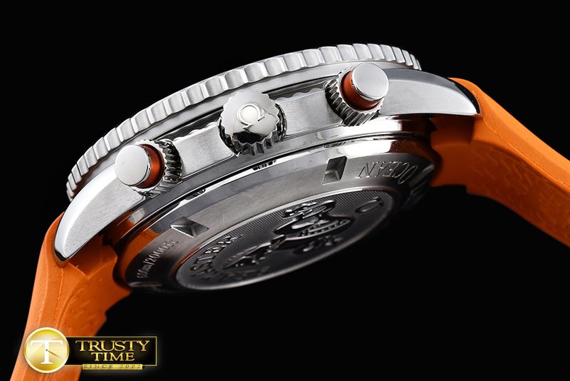 오메가 Planet Ocean Chrono SS/RU Black JHF A7750 -OMG0457F