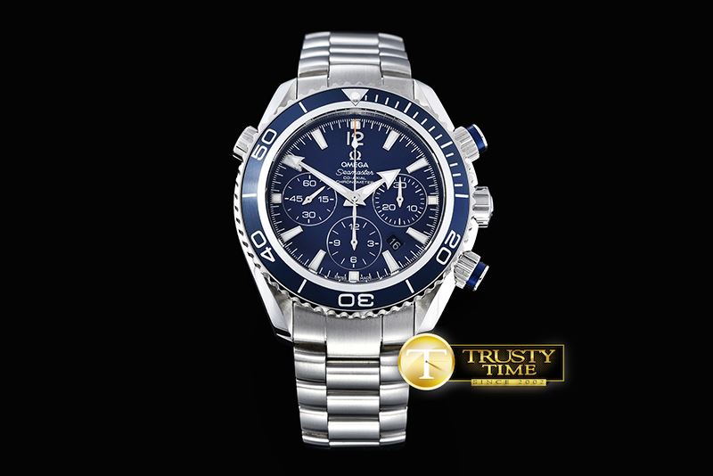 오메가 Planet Ocean Chrono SS/SS Blue JHF A7750 -OMG0457I