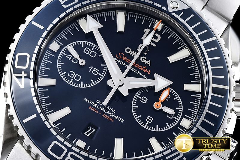 오메가 POcean Chrono JHF SS/SS Blue A7750 -OMG0460C