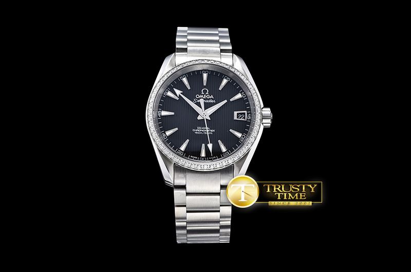 오메가 Aqua Terra 38mm SS/SS Black Diam JHF A2836 Mod8500 -OMG0465E