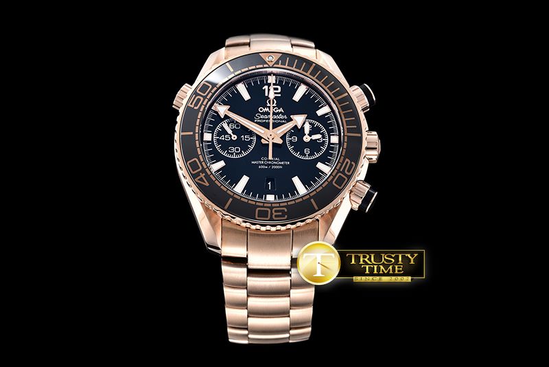 오메가 Planet Ocean Chrono RG/RG Black Asia7750 Mod 9301 -OMG0468C