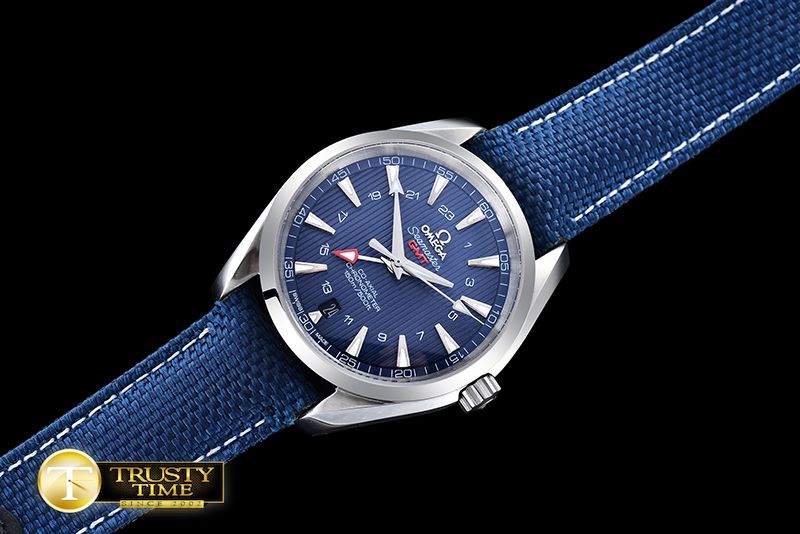 오메가 Aqua Terra GMT SS/NY Blue JHF A2824 Mod8500 -OMG0472A