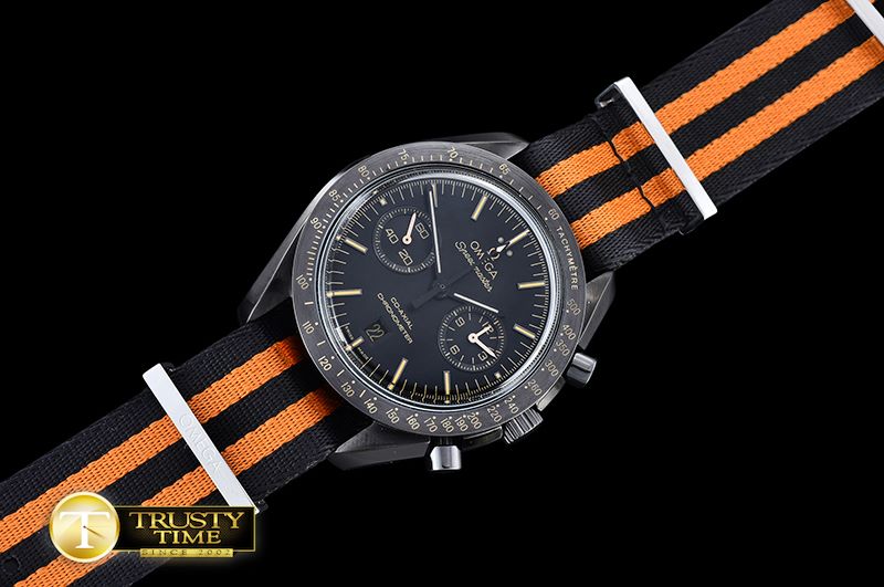 오메가 Dark Side of the Moon Vintage Blk PVD/NY Blk JHF A7750 -OMG0485