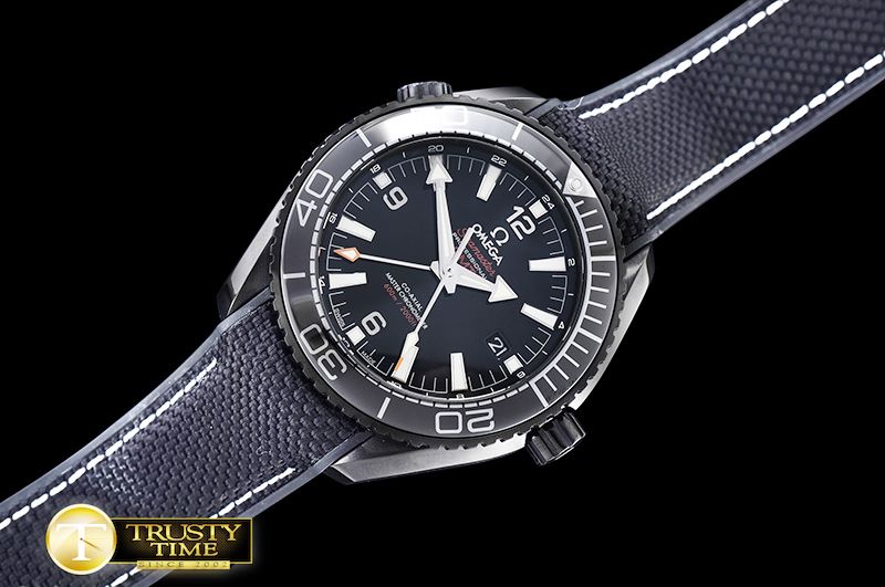 오메가 Planet Ocean GMT Deep Black PVD/LE Black A5833 Mod -OMG0487B