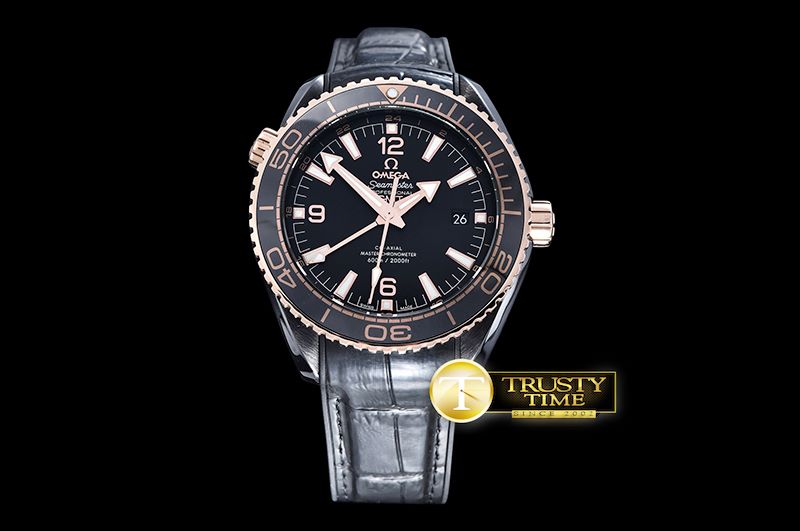 오메가 Planet Ocean Deep Black RG/CER/RU Black BP A2836 Mod -OMG0494