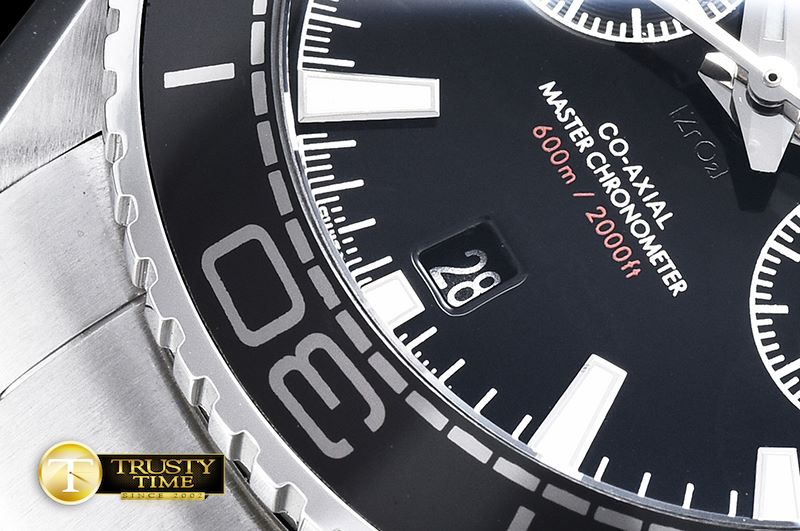 오메가 POcean Chrono Org Bez SS/SS JHF Blk A7750 Mod9900 -OMG0501