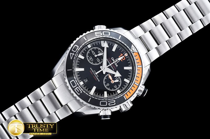 오메가 POcean Chrono Org Bez SS/SS JHF Blk A7750 Mod9900 -OMG0501