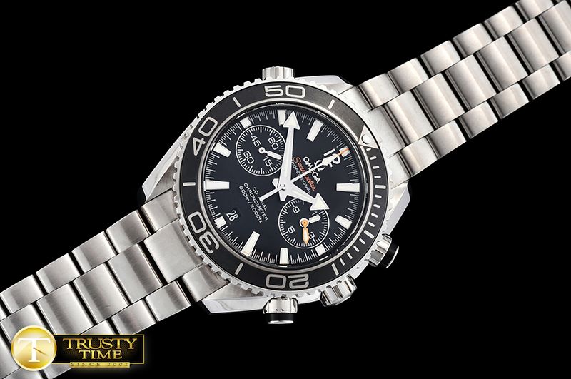 오메가 POcean Chrono Blk SS/SS Black JHF A7750 Mod9900 -OMG0522B