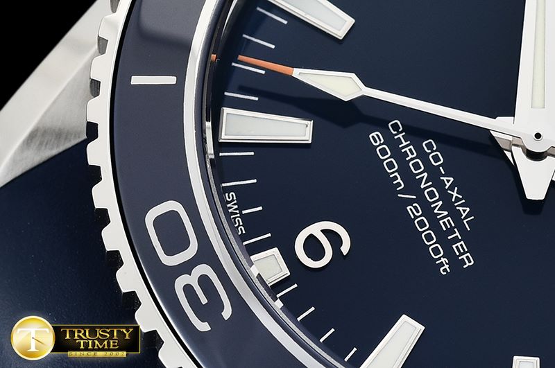 오메가 Planet Ocean 45mm Cer Bez SS/RU Blue JHF A2836 Mod -OMG0530D