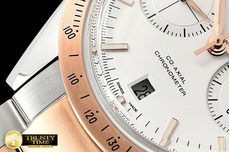 오메가 SpeedMaster 57 CoAxial RG/SS White OMF A7750 9300 -OMG0556A