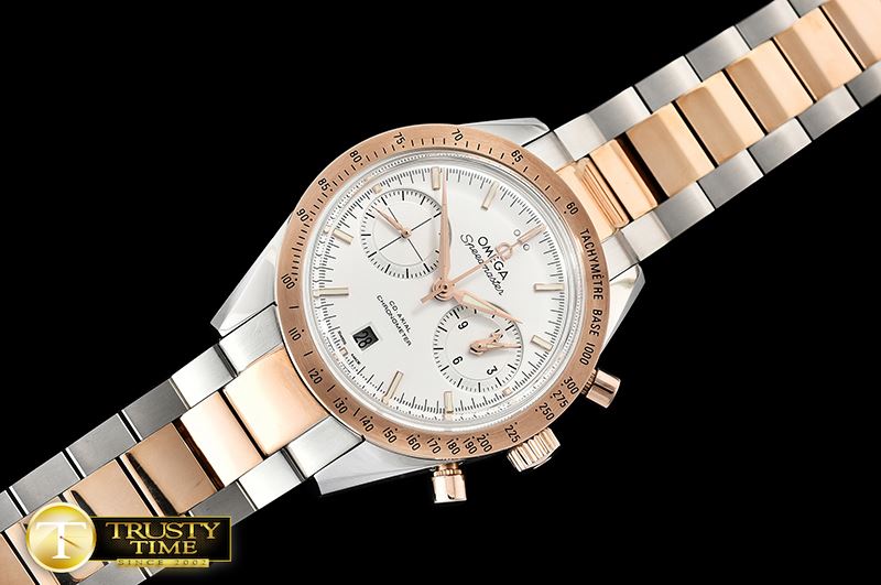 오메가 SpeedMaster 57 CoAxial RG/SS White OMF A7750 9300 -OMG0556A