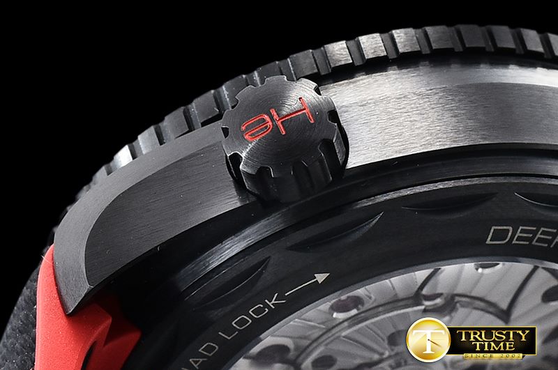 오메가 Planet Ocean 45.5mm Deep Black CER/NY Blk/R VSF A8906 -OMG0585B