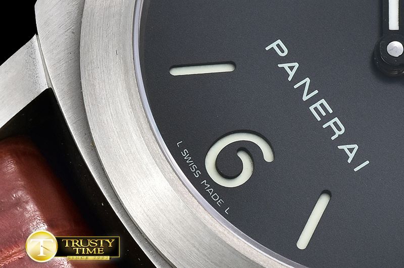 파네라이 PAM177N TI/LE Black (Croc) HF Asia 6497 21600bph -PN177NLE2