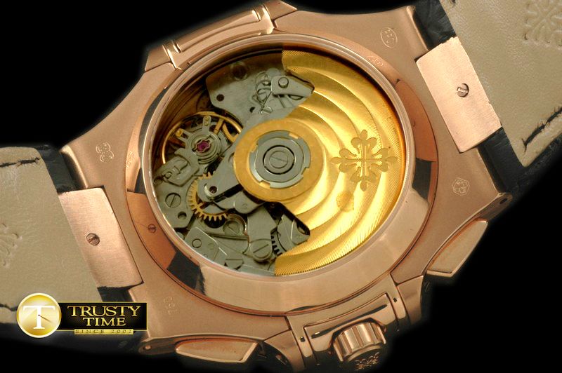 파텍필립 5980 Nautilis Chrono RG/LE Black A7750 -PP0147C