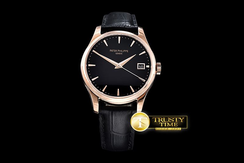 파텍필립 Calatrava Officer RG/LE Black BP Jap M9015 -PP0198A