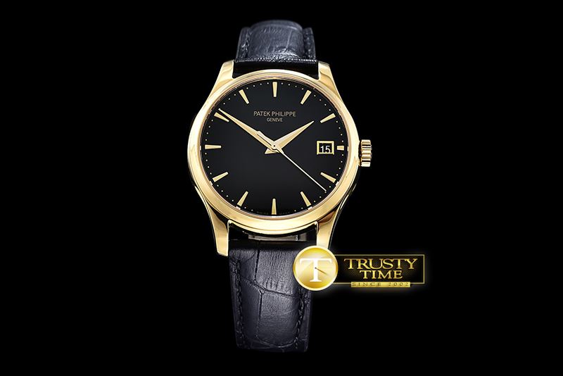 파텍필립 Calatrava Officer YG/LE Black BP Jap M9015 -PP0198C