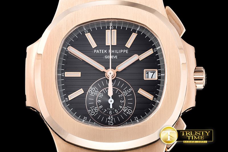 파텍필립 5980 Nautilis Chrono RG/RG Black BP A7750 -PP0199D