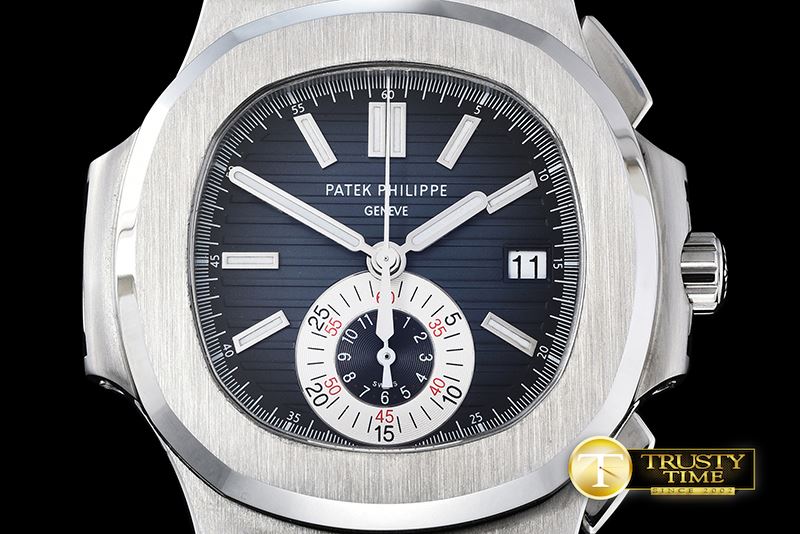 파텍필립 5980 Nautilis Chrono SS/SS Blue BP A7750 -PP0200A