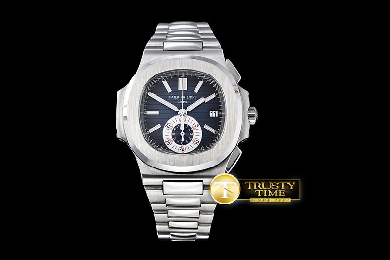 파텍필립 5980 Nautilis Chrono SS/SS Blue BP A7750 -PP0200A