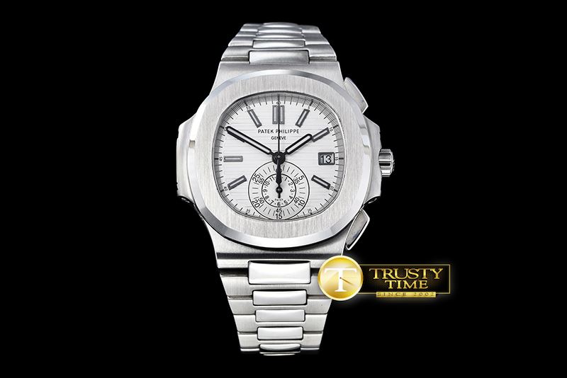 파텍필립 5980 Nautilis Chrono SS/SS White BP A7750 -PP0200B