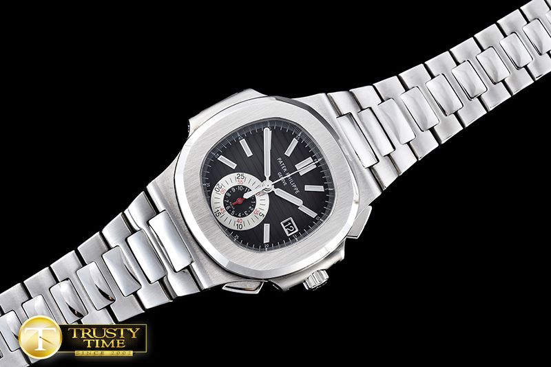 파텍필립 5980 Nautilis Chrono SS/SS Black BP A7750 -PP0200C