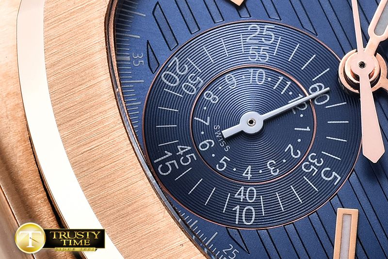 파텍필립 5980 Nautilis Chrono RG/LE Blue BP A7750 -PP0202B