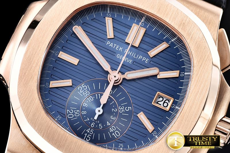 파텍필립 5980 Nautilis Chrono RG/LE Blue BP A7750 -PP0202B