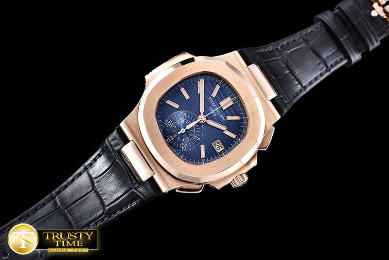 파텍필립 5980 Nautilis Chrono RG/LE Blue BP A7750 -PP0202B