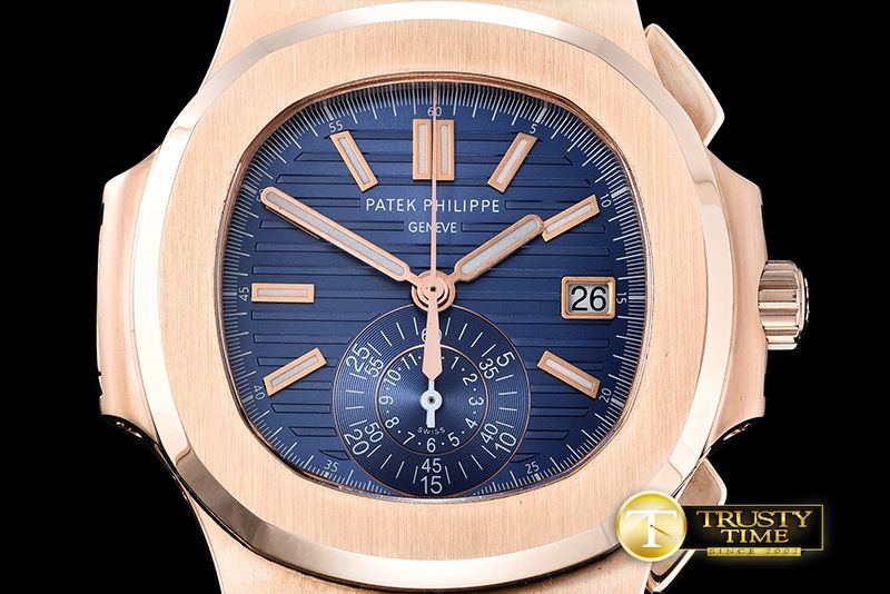 파텍필립 5980 Nautilis Chrono RG/LE Blue BP A7750 -PP0202B
