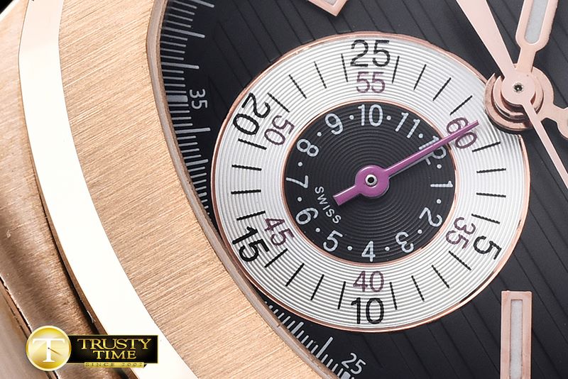 파텍필립 5980 Nautilis Chrono RG/LE Black BP A7750 -PP0202C